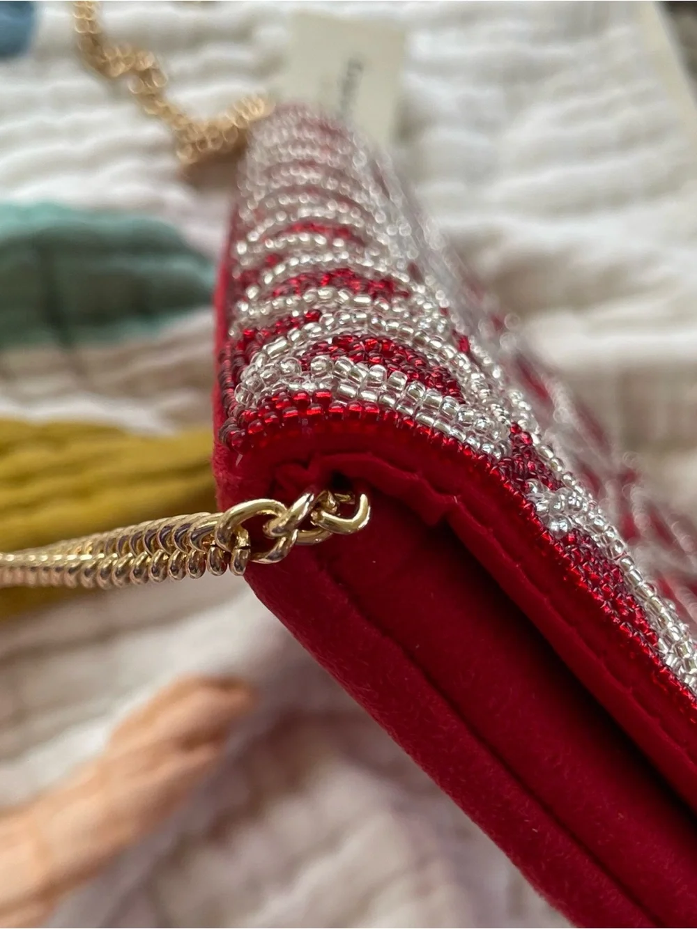 🔥 NWT Francesca’s Beaded Heart Clutch Crossbody